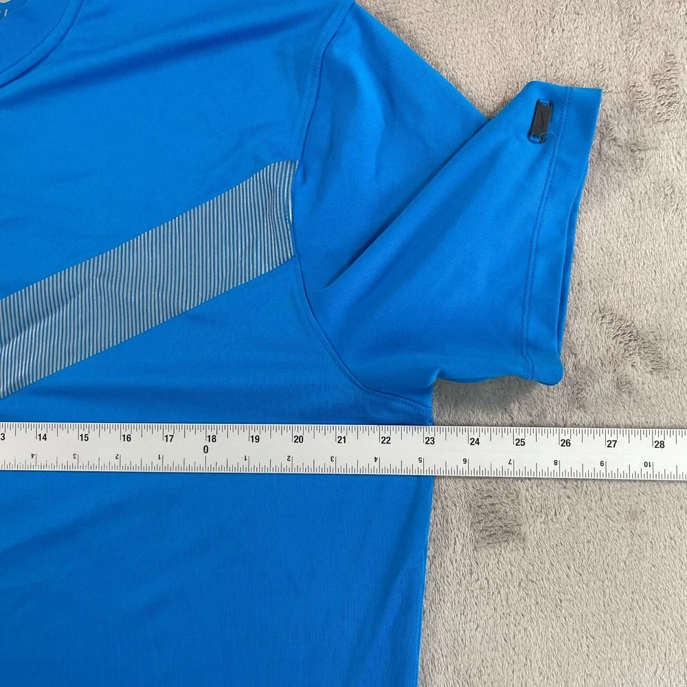 Nike Tiger Woods TW Dri-Fit Vapor Golf Blade Polo Men Large Blue Performance NEW - Picture 5 of 8